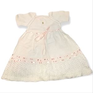 Vintage 90s Sophie Dess Knit Baby Dress, Sz 24 Months
